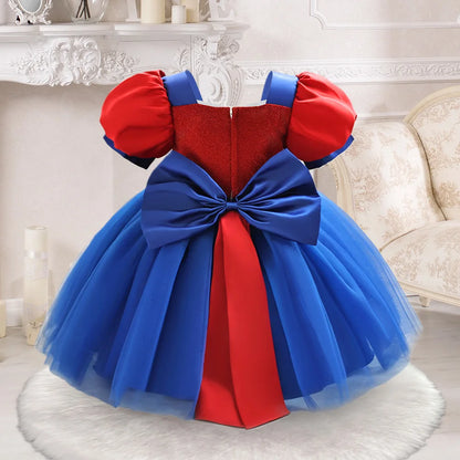 Girls Snow White Princess Dresses Kid Cosplay Gown Girl Halloween