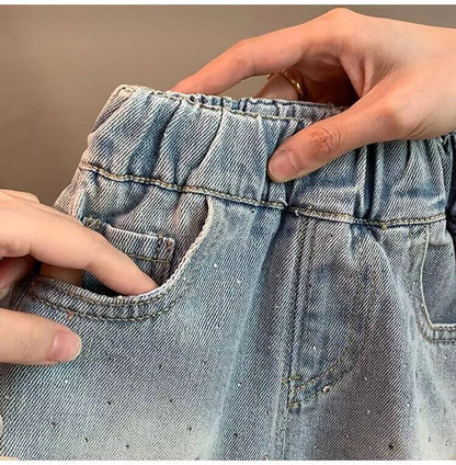 Infant Girls' Blossom Denim Shorts