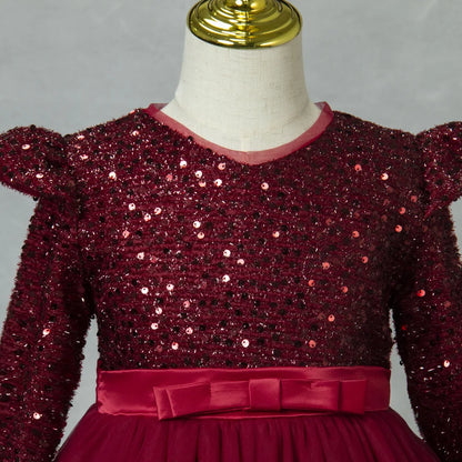 Princess Style Long Sleeve Children's Dress