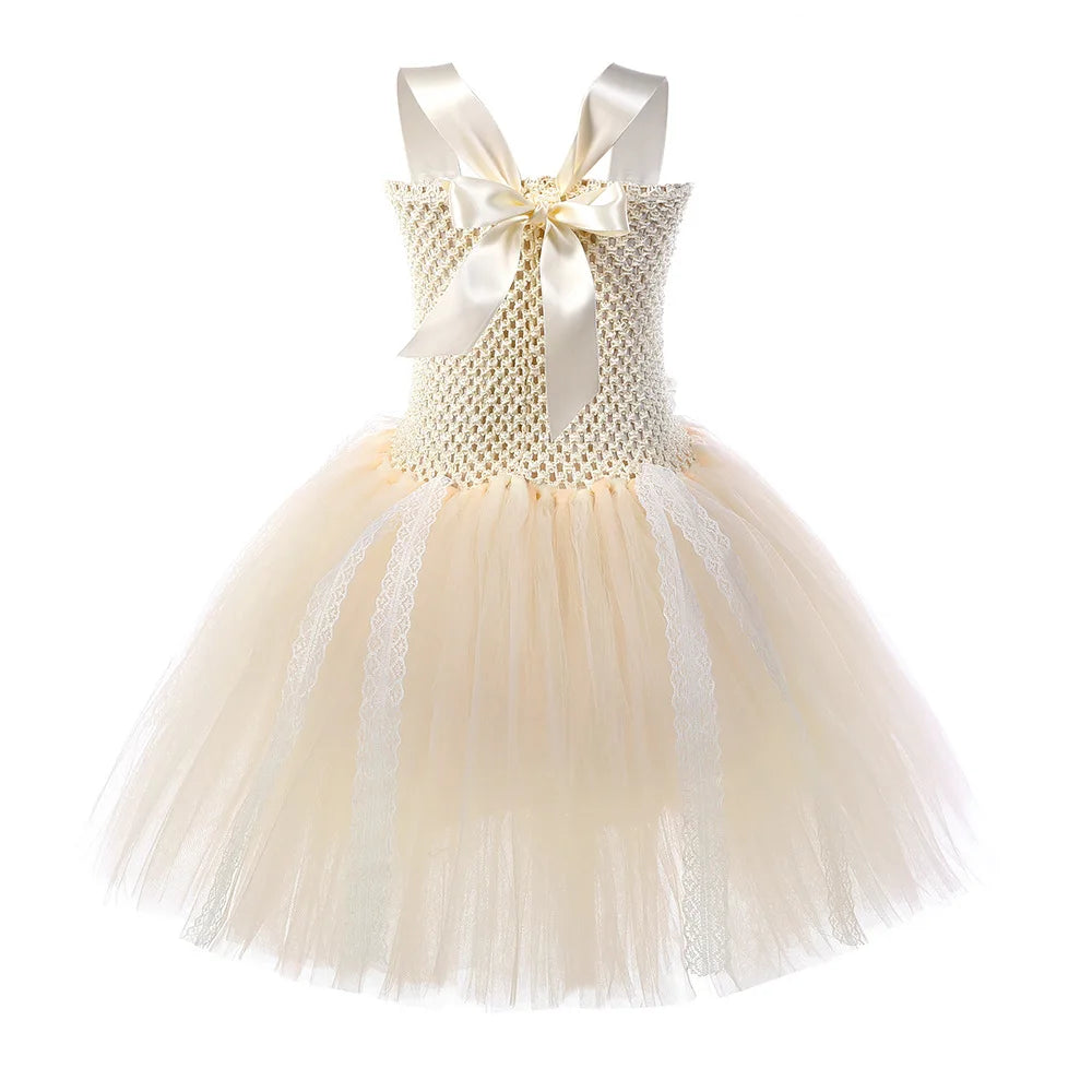 Tulle Princess Dress Sleeveless Strap Birthday Dress