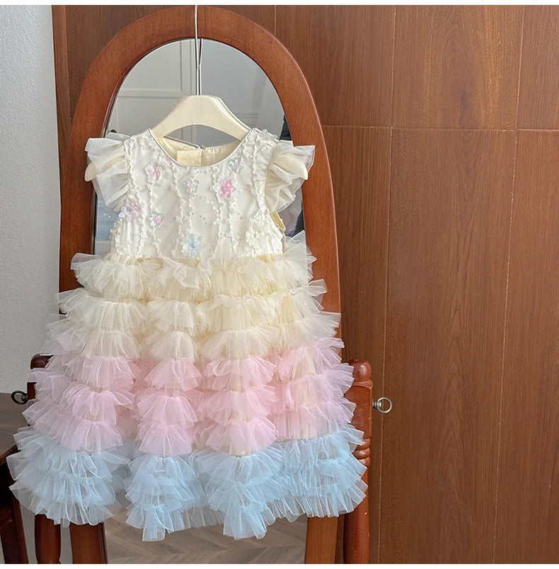 Cake-Puff Sleeve Gorgeous Princess Dress