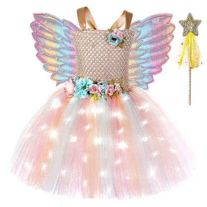 Girls Butterfly Fairy Tulle Dress