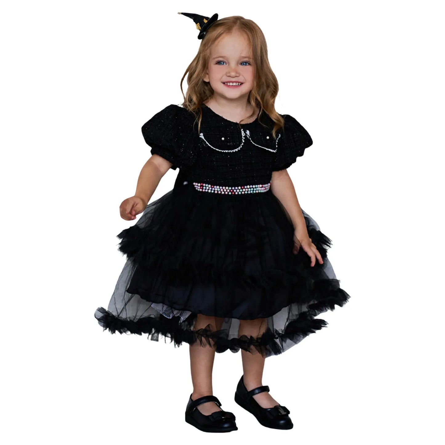 Vestido de bruja negra para niña