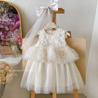 Princess Style Girls Dress Floral Birthday