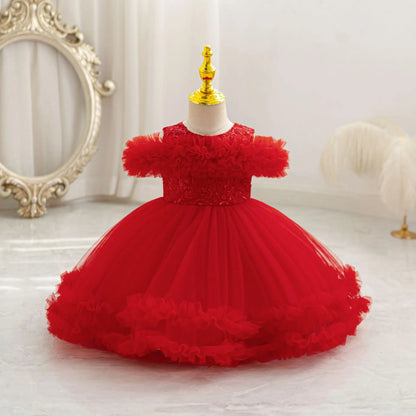 Children Pageant Dress New Baby Birthday Party Dress