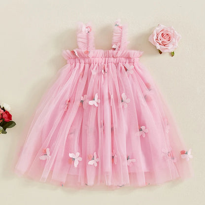 Vestido de mariposa de tul para niña 