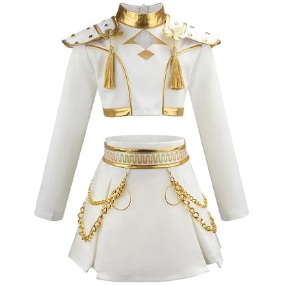 Halloween Party Girls CosplayWhite Long Sleeves Dress