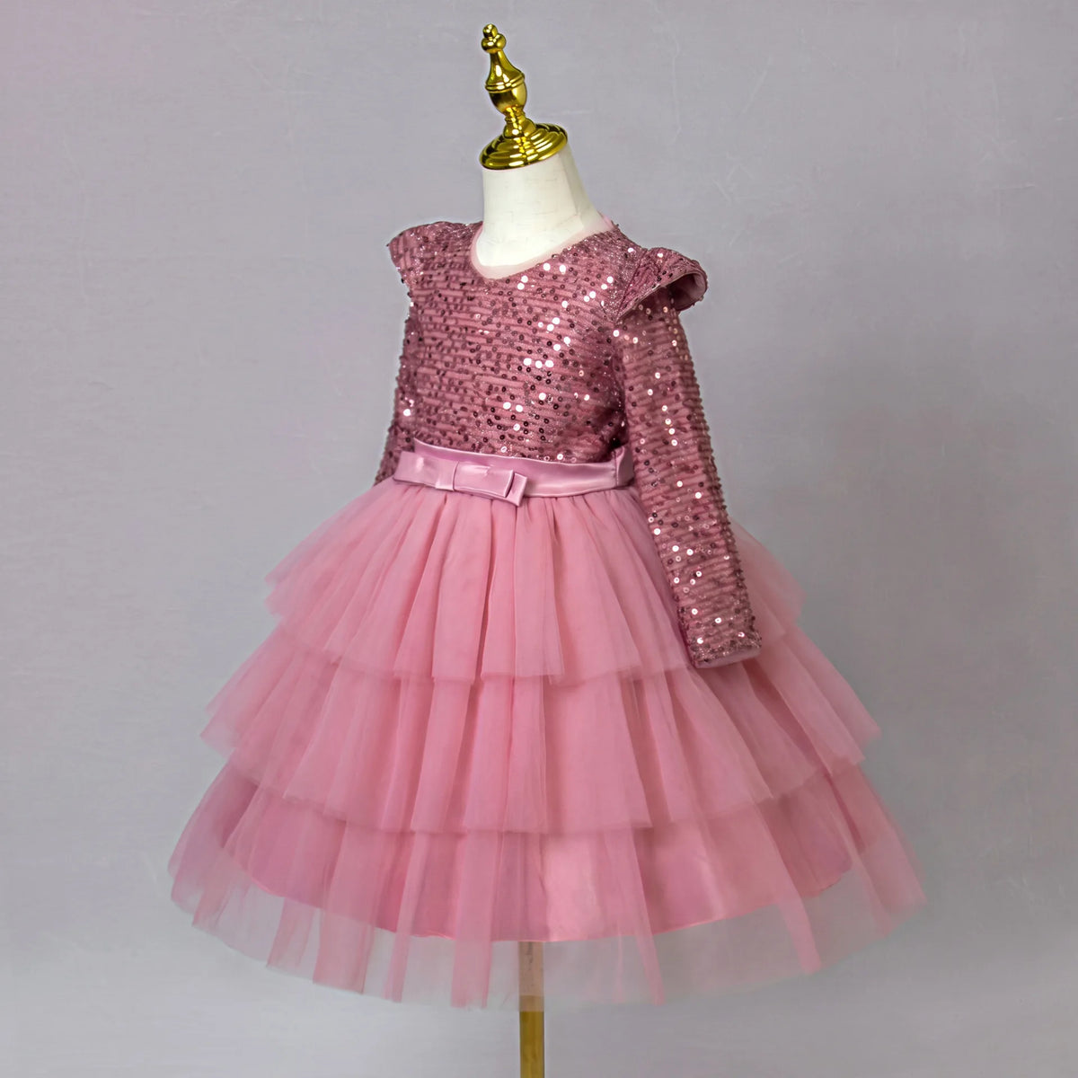 Princess Style Long Sleeve Children's Dress