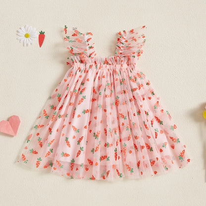 Vestido de Pascua de tul para niña 