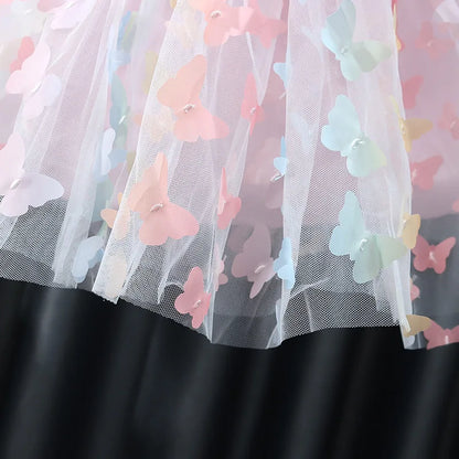 Sleeveless Tulle Dress with 3D Bow Flower Girl Dresses