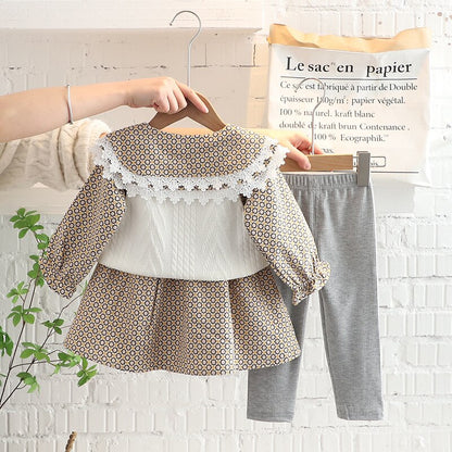 Conjunto infantil de 3 piezas con estampado vintage