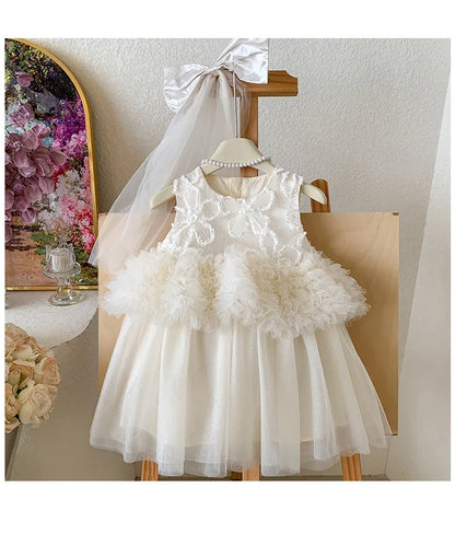 Princess Style Girls Dress Floral Birthday