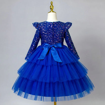 Princess Style Long Sleeve Children's Dress