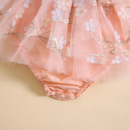 Body infantil con bordado floral 