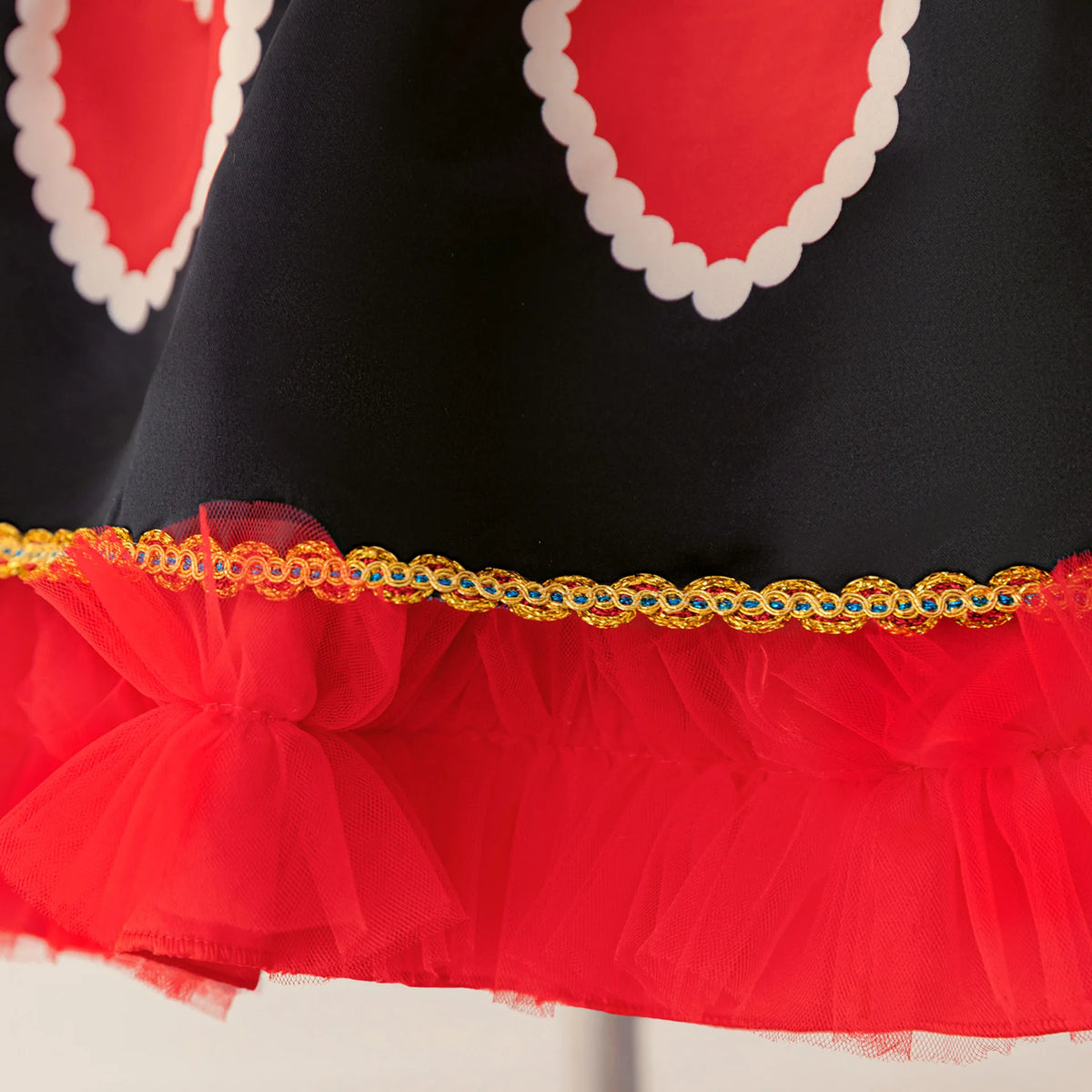 Halloween Red Queen Costume Girls White Carnival Dress