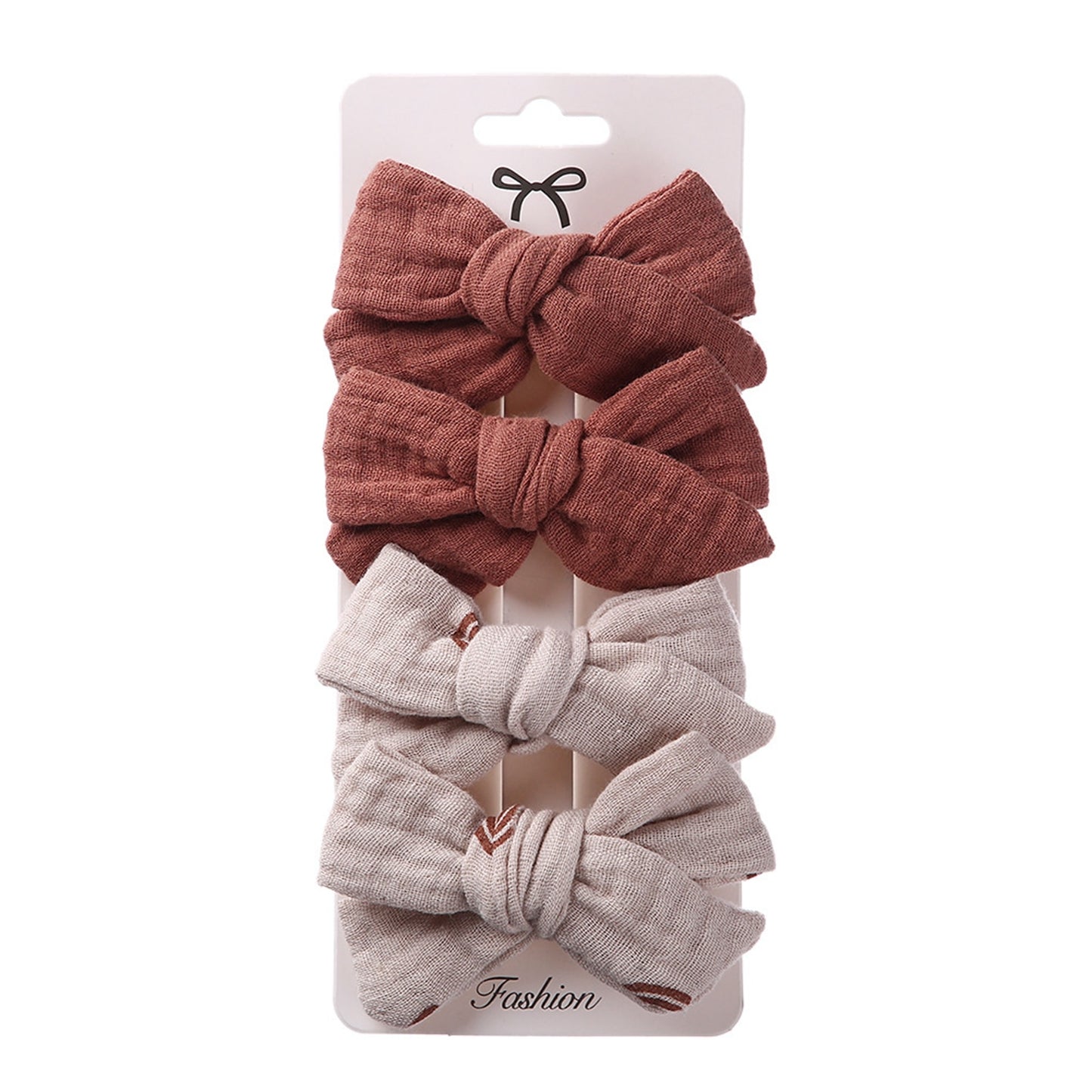 مجموعة 4 مشابك شعر للأطفال على شكل فيونكة