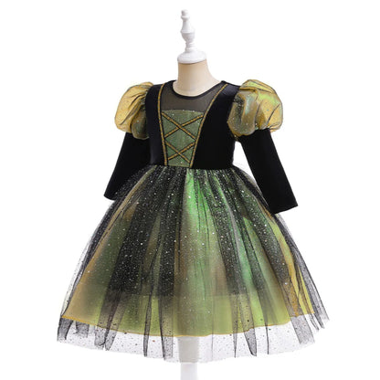 Long Sleeve Halloween Party Girls Dresses