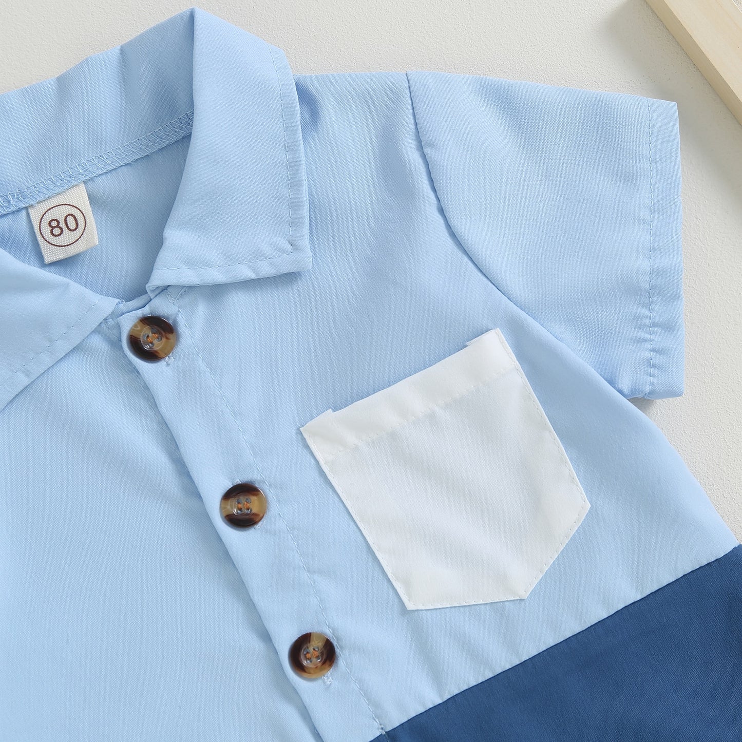 Conjunto de verano azul infantil