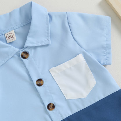 Conjunto de verano azul infantil