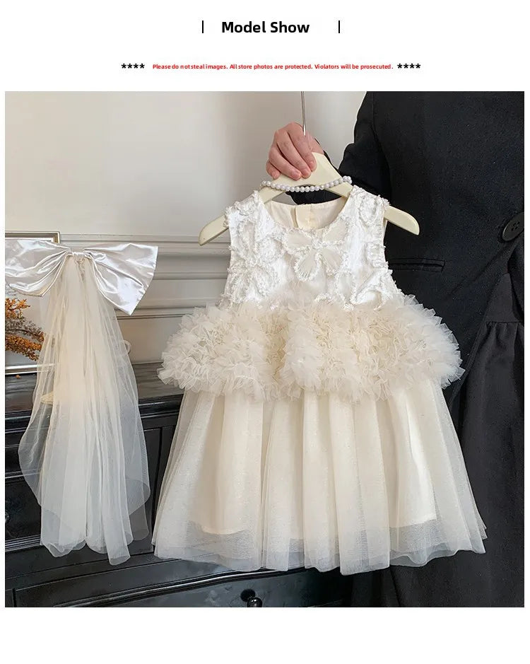 Princess Style Girls Dress Floral Birthday
