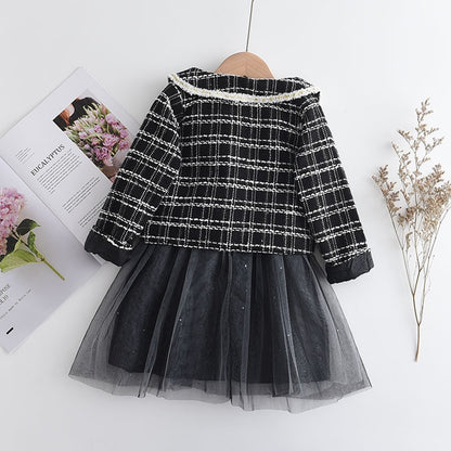 Conjunto infantil vestido + blusa fría 