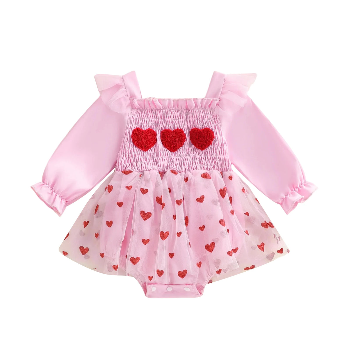0-18M Newborn Baby Girl Outfit Heart Romper