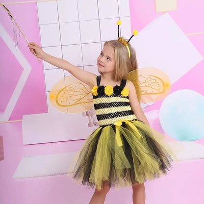 Yellow Little Bee Animal Performance Costume Halloween Dress