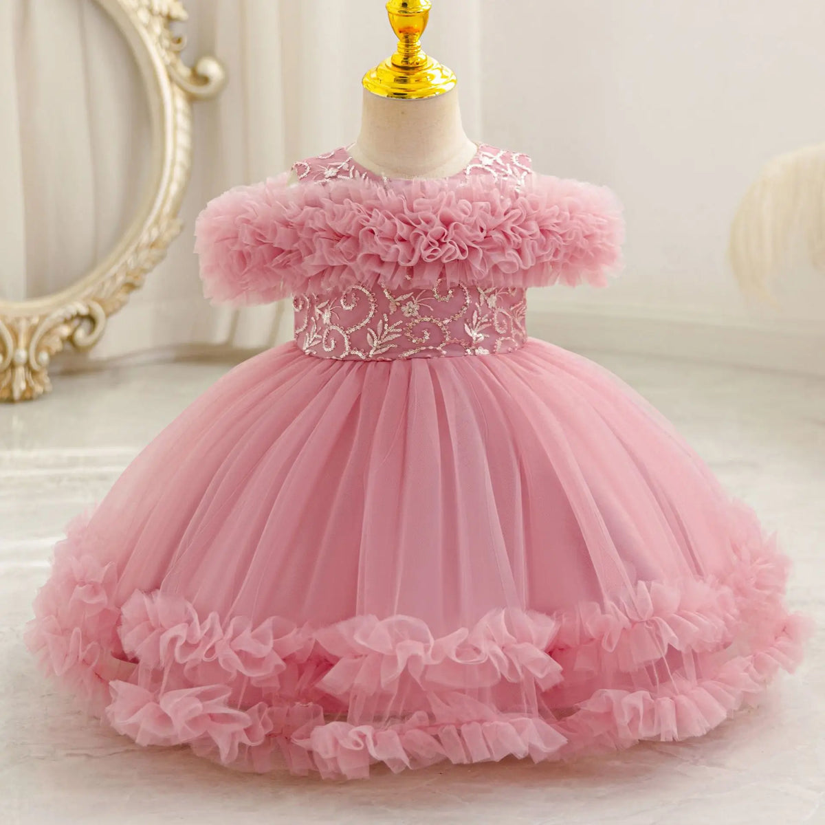 Children Pageant Dress New Baby Birthday Party Dress