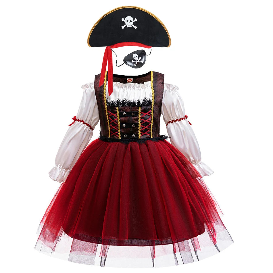 Halloween Girl Pirate Dress Children Princess Dress