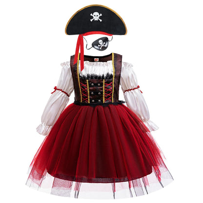Halloween Girl Pirate Dress Children Princess Dress
