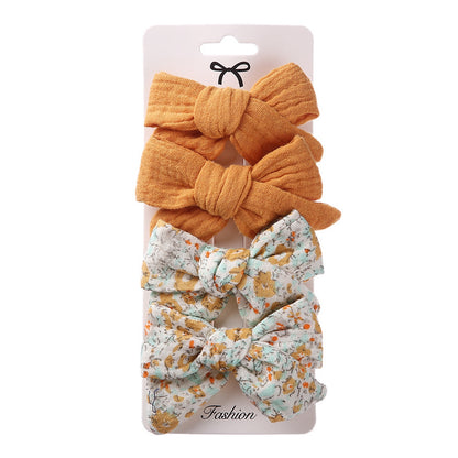 مجموعة 4 مشابك شعر للأطفال على شكل فيونكة