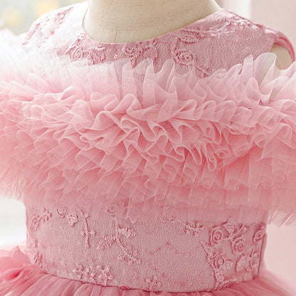 Children's Princess Dress Cake Skirt Net Gown Flower