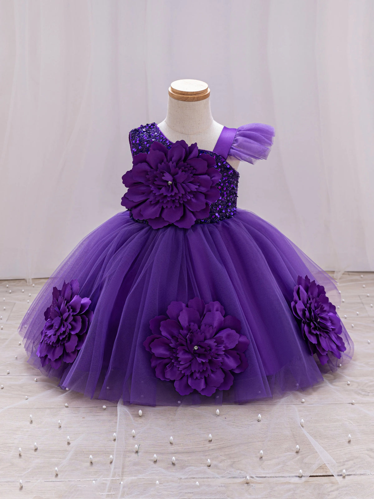 Elegant Girl Princess Dress Small Flying Sleeves