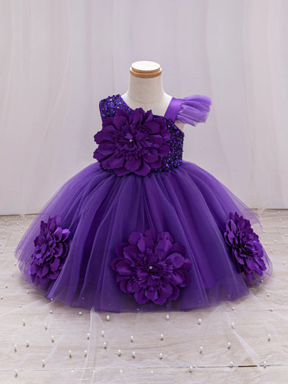 Elegant Girl Princess Dress Small Flying Sleeves