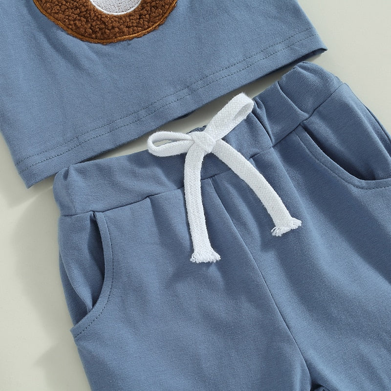 Conjunto básico de bebé niño con osito