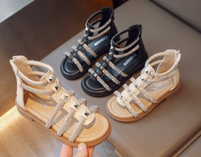 Sandalia de gladiador con strass para niños 