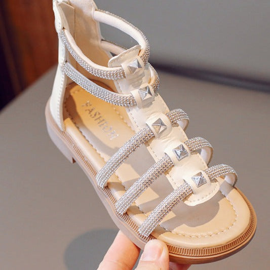 Sandalia de gladiador con strass para niños 