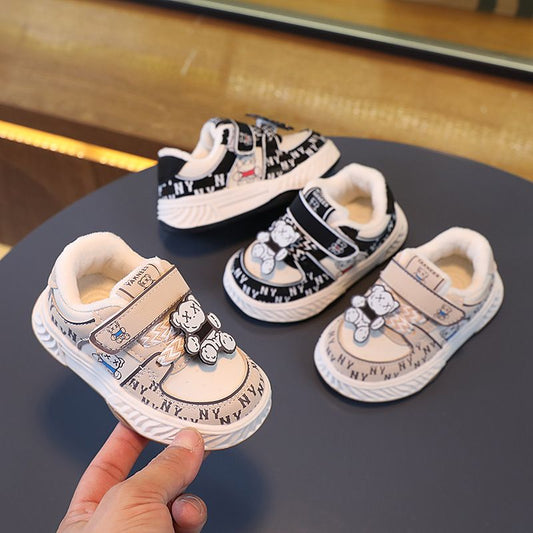 Zapatillas de velcro y oso de Nueva York para niños 