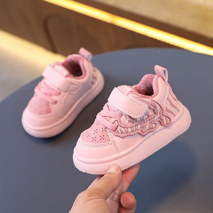 Zapatillas de piel y velcro para niños 
