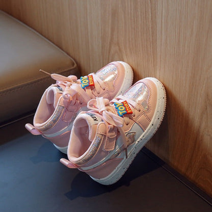 Zapatillas de juguete para niños con purpurina 