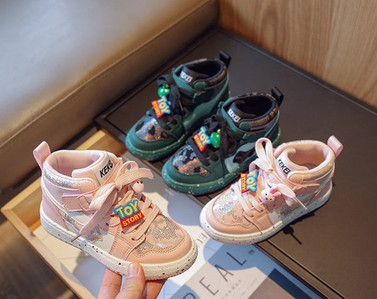 Zapatillas de juguete para niños con purpurina 