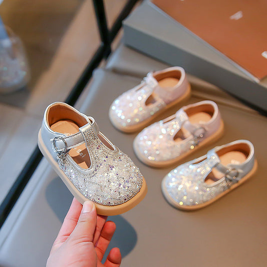 Zapatos de niña con purpurina 