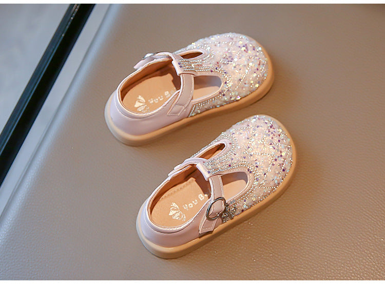 Zapatos de niña con purpurina 