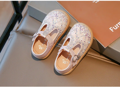 Zapatos de niña con purpurina 