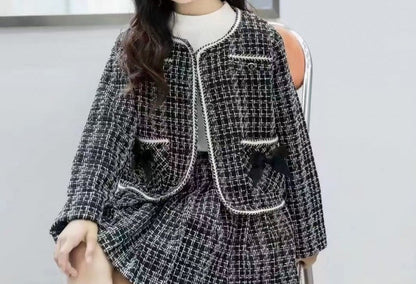 Conjunto infantil de tweed para mujer 