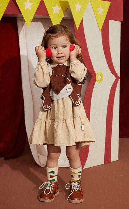 Vestido tipo chaleco de conejito 