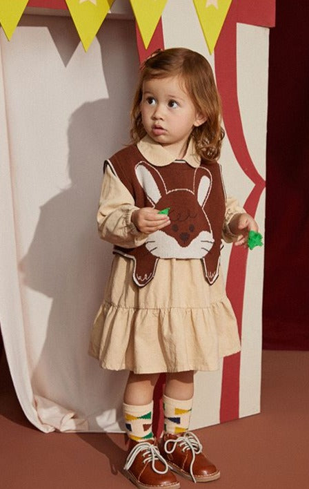 Vestido tipo chaleco de conejito 
