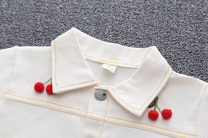 Vestido de tul + chaqueta de cerezas 