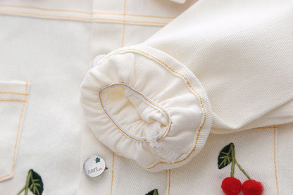 Vestido de tul + chaqueta de cerezas 
