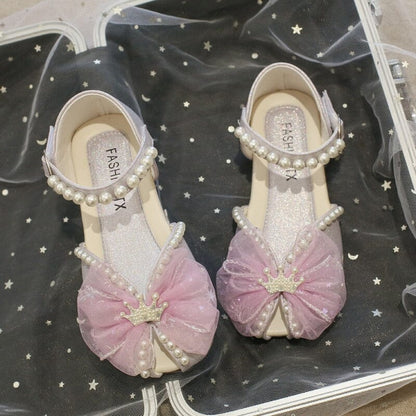 Sandalia con lazo de perla para mujer 
